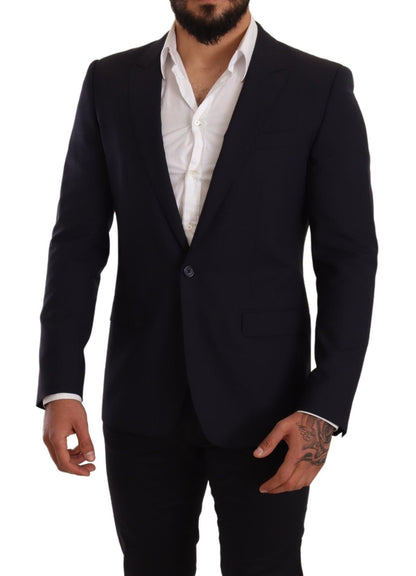 Elegante blazer azul marino de martini de renombrados sastres