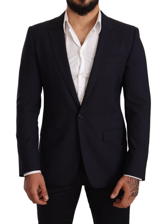 Elegante blazer azul marino de martini de renombrados sastres
