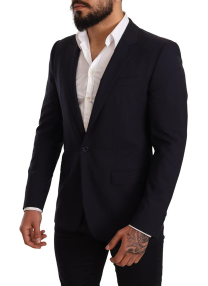 Elegante blazer azul marino de martini de renombrados sastres