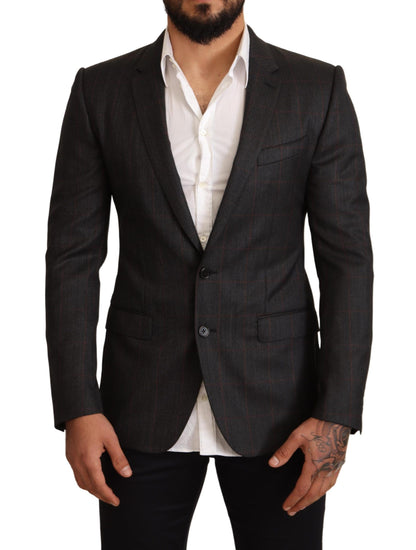 Elegante blazer Martini a cuadros grises
