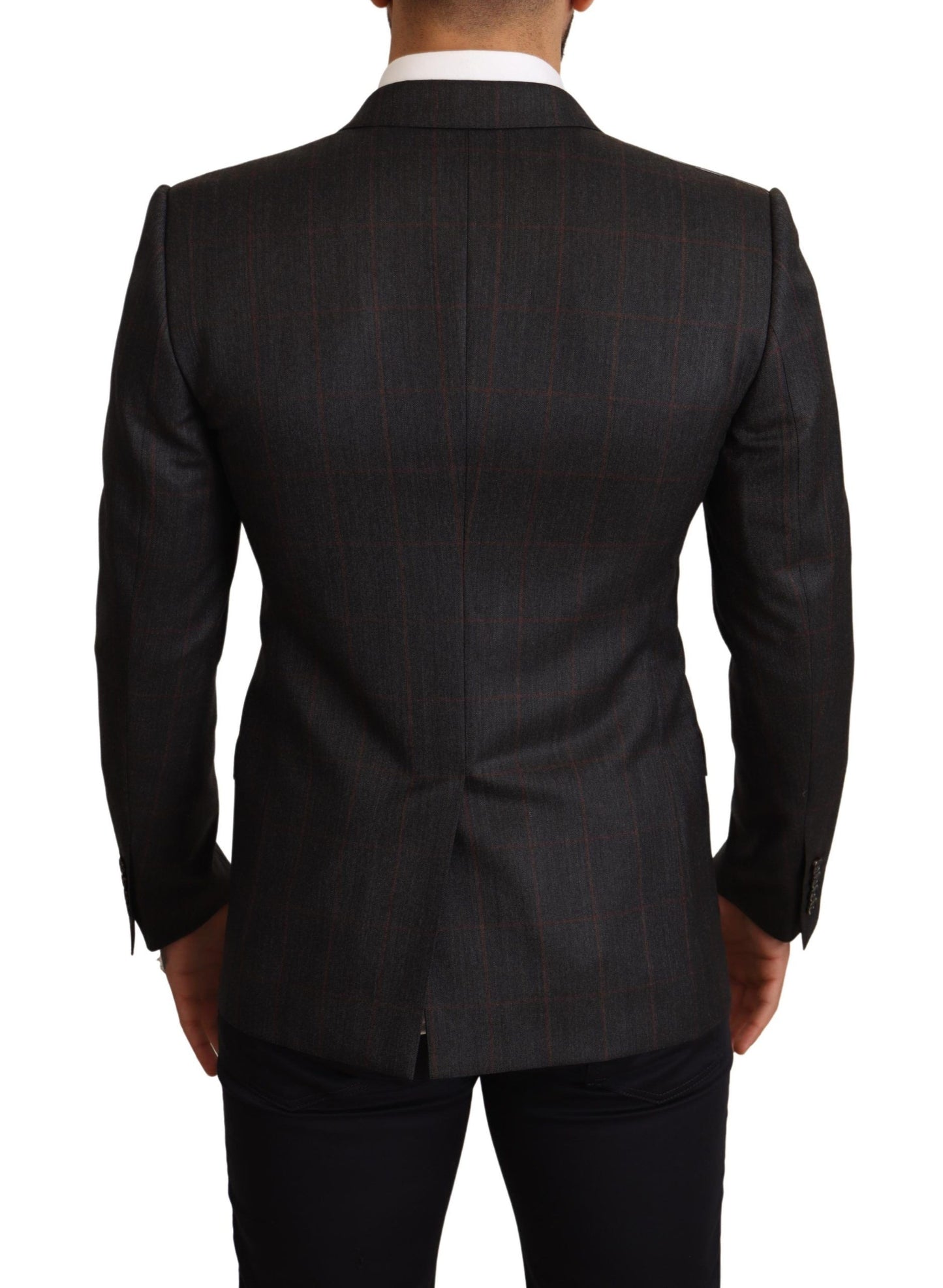 Elegante blazer Martini a cuadros grises