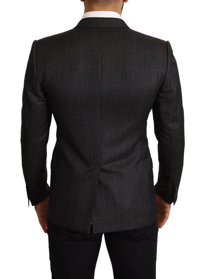 Elegante blazer Martini a cuadros grises