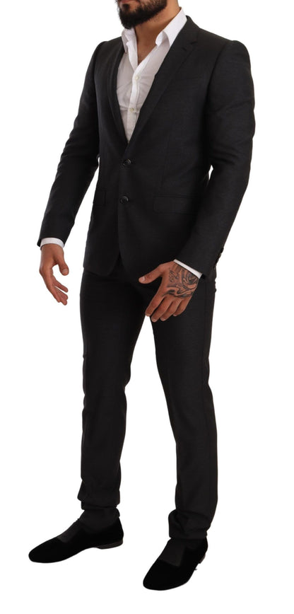 Elegante traje de lana gris Martini