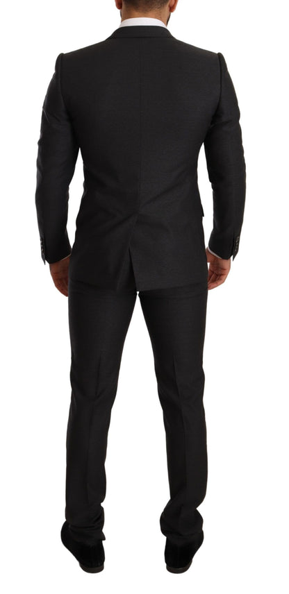 Elegante traje de lana gris Martini