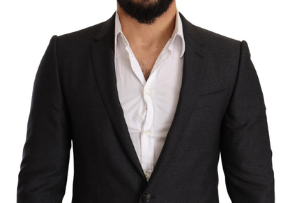 Elegante traje de lana gris Martini