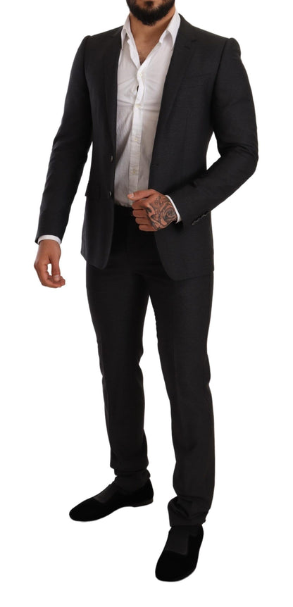 Elegante traje de lana gris Martini
