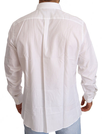 Camisa blanca de algodón estilo martini