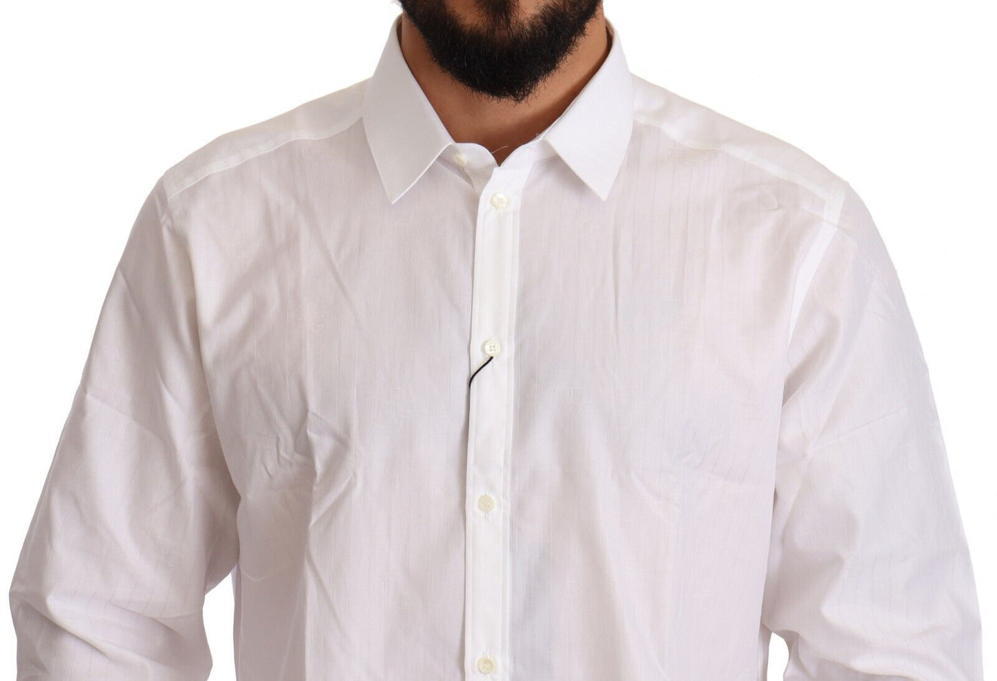Camisa blanca de algodón estilo martini
