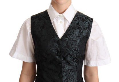Chaleco floral jacquard encantador