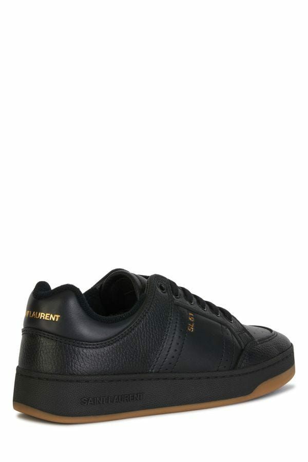 Elegantes zapatillas bajas de cuero negro