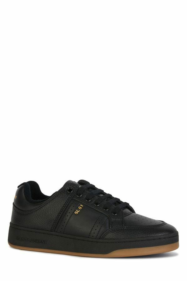 Elegantes zapatillas bajas de cuero negro