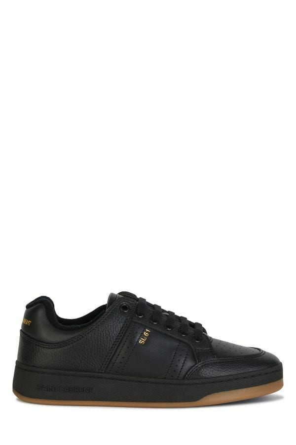 Elegantes zapatillas bajas de cuero negro