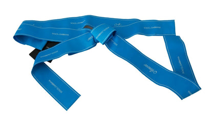 Cinturón elegante con lazo y broche azul