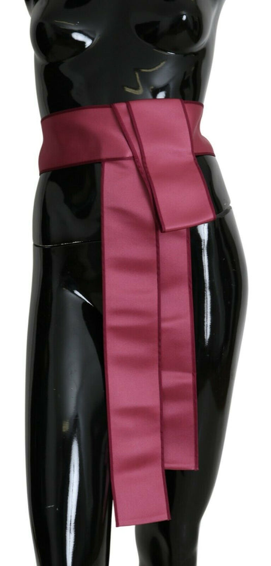 Cinturón ancho elegante de seda rosa