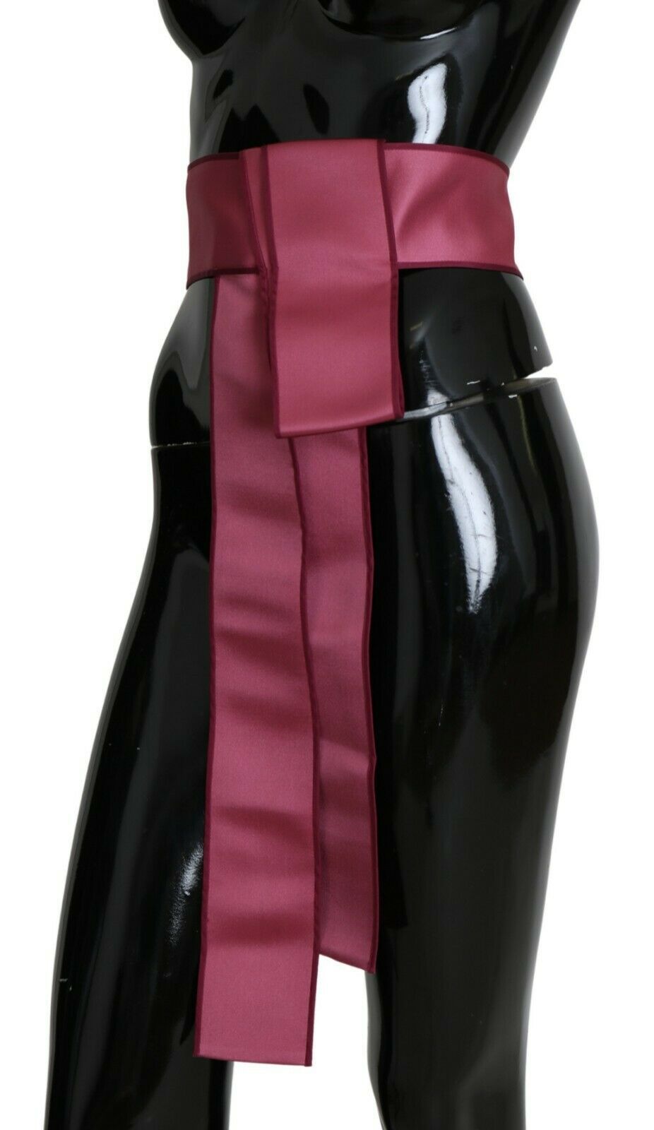 Cinturón ancho elegante de seda rosa