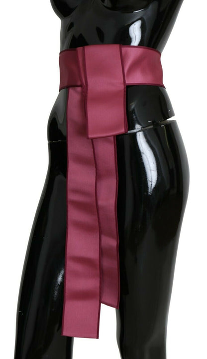 Cinturón ancho elegante de seda rosa