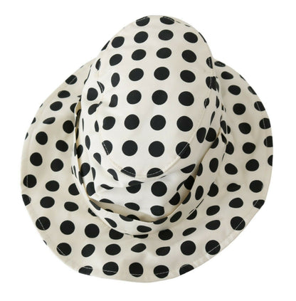 Sombrero trilby elegante de lunares negros