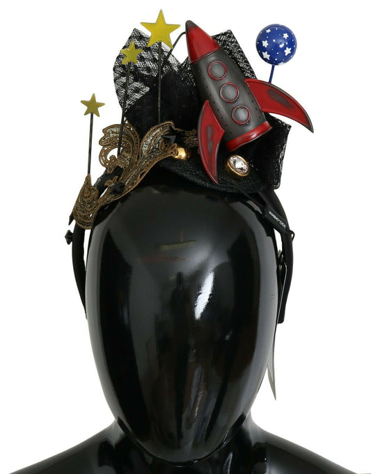 Diadema con diseño de noche estrellada en tonos joya