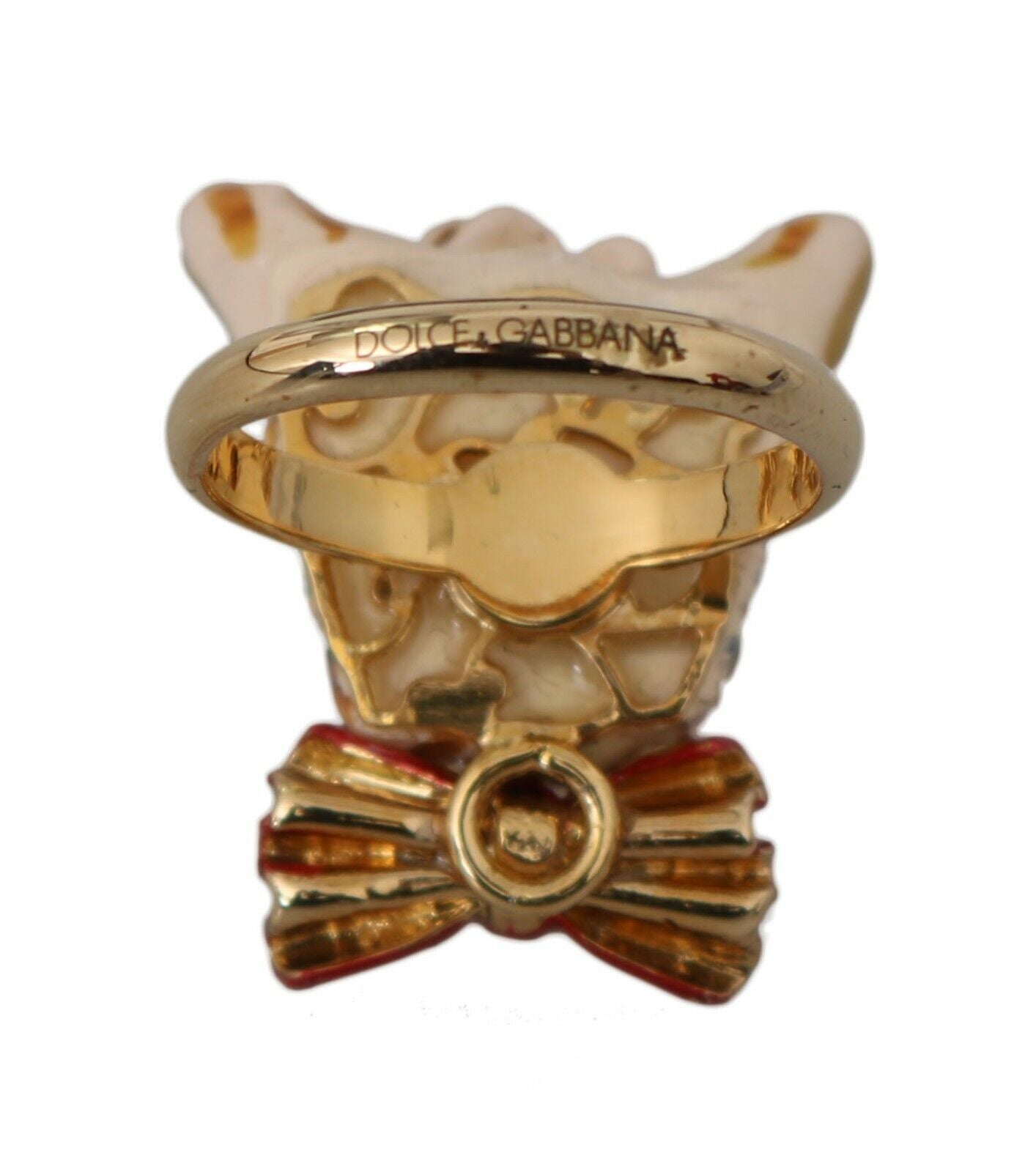Elegante anillo para mujer con dije canino