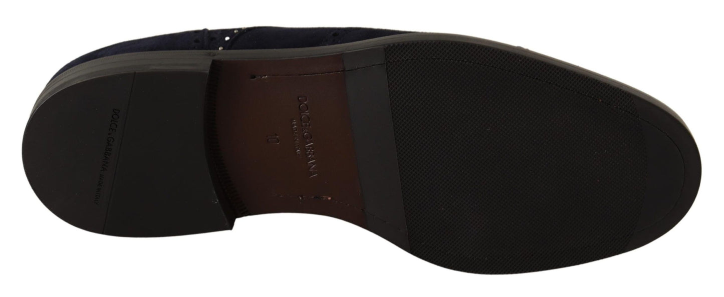 Elegantes zapatos Derby de ante con tachuelas plateadas
