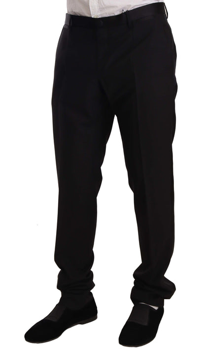 Pantalones de esmoquin negros ajustados y elegantes