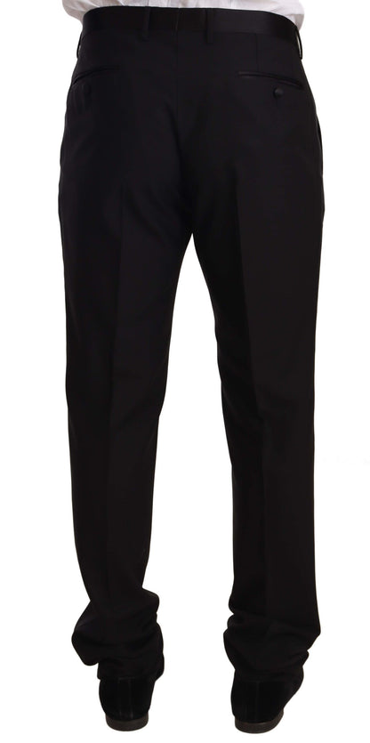 Pantalones de esmoquin negros ajustados y elegantes