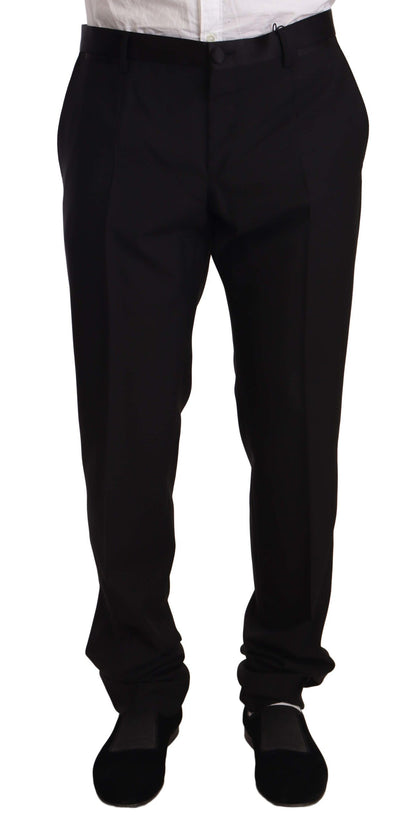 Pantalones de esmoquin negros ajustados y elegantes