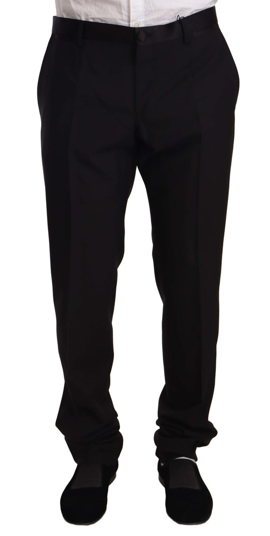 Pantalones de esmoquin negros ajustados y elegantes