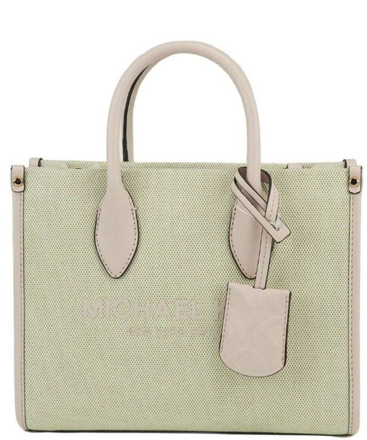 Bolso bandolera pequeño Mirella de lona color rubor empolvado