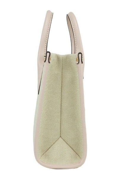 Bolso bandolera pequeño Mirella de lona color rubor empolvado