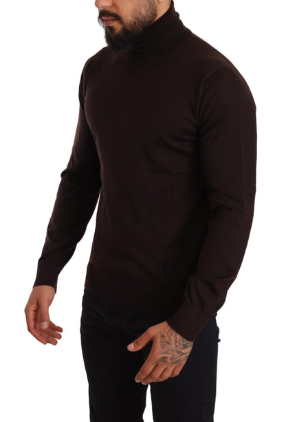 Elegante suéter de cuello alto de cachemira