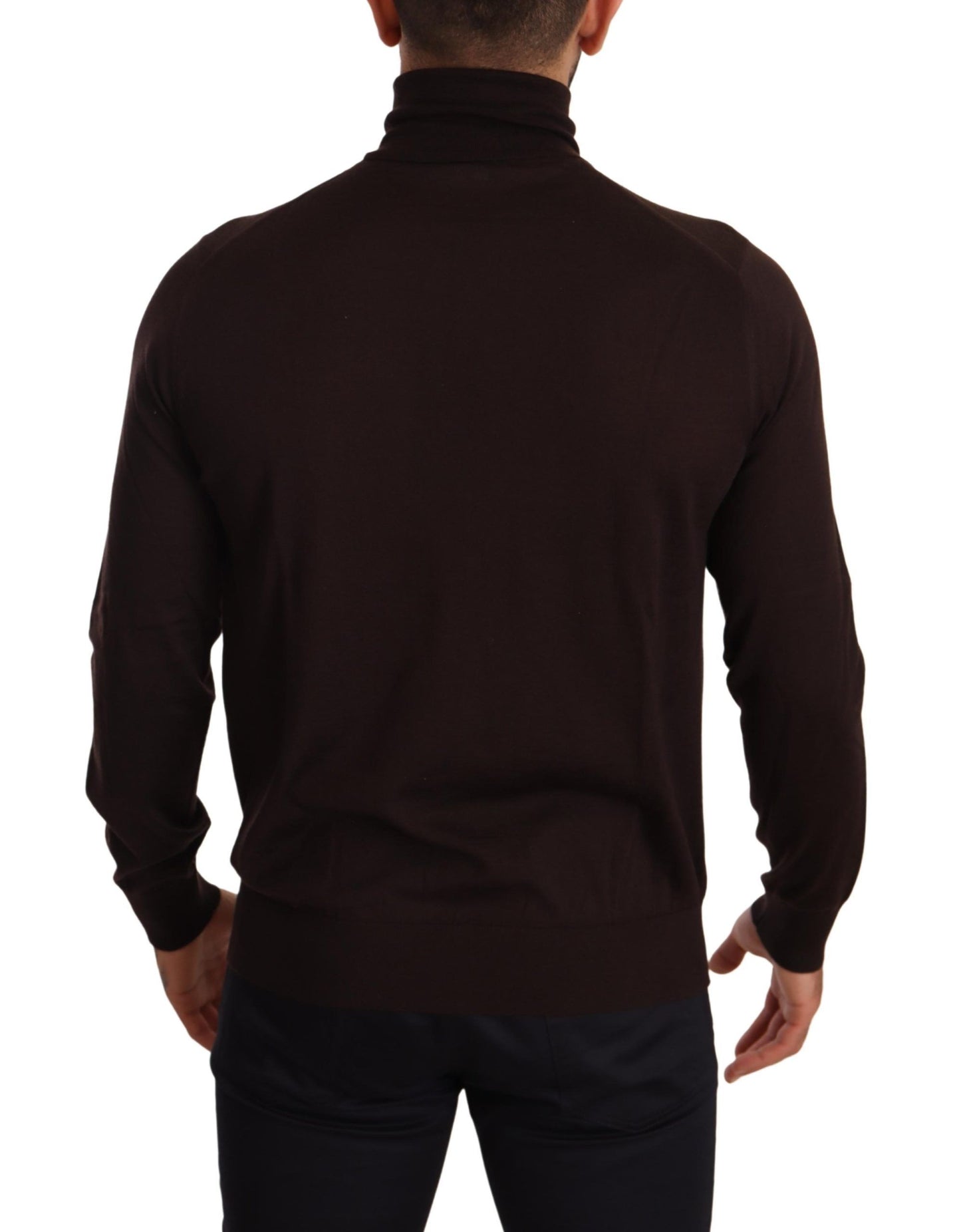 Elegante suéter de cuello alto de cachemira