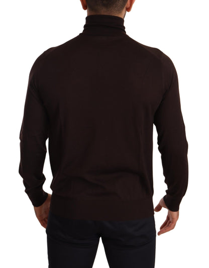 Elegante suéter de cuello alto de cachemira