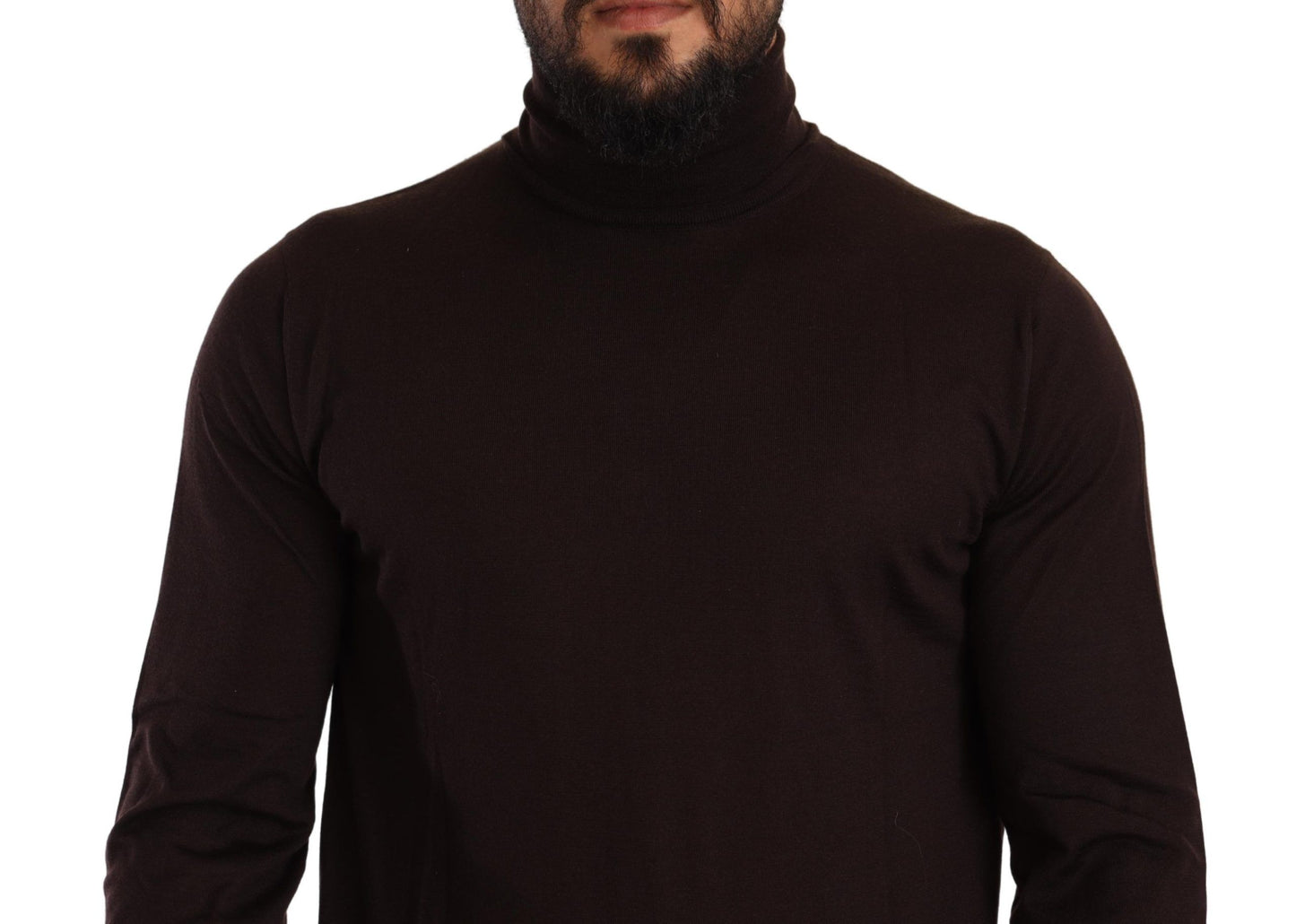 Elegante suéter de cuello alto de cachemira