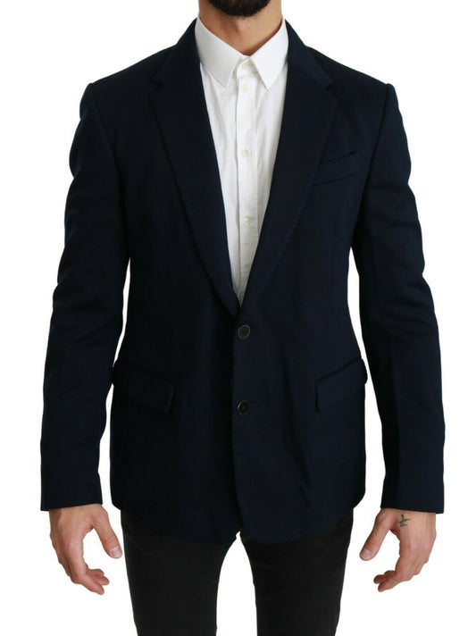 Blazer azul oscuro elegante de corte entallado para hombre