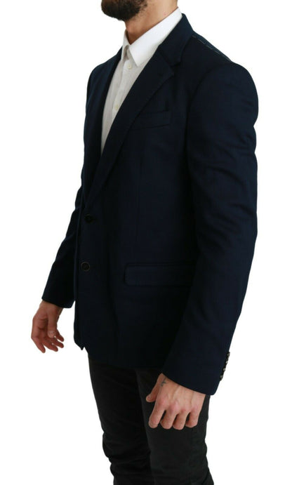 Blazer azul oscuro elegante de corte entallado para hombre