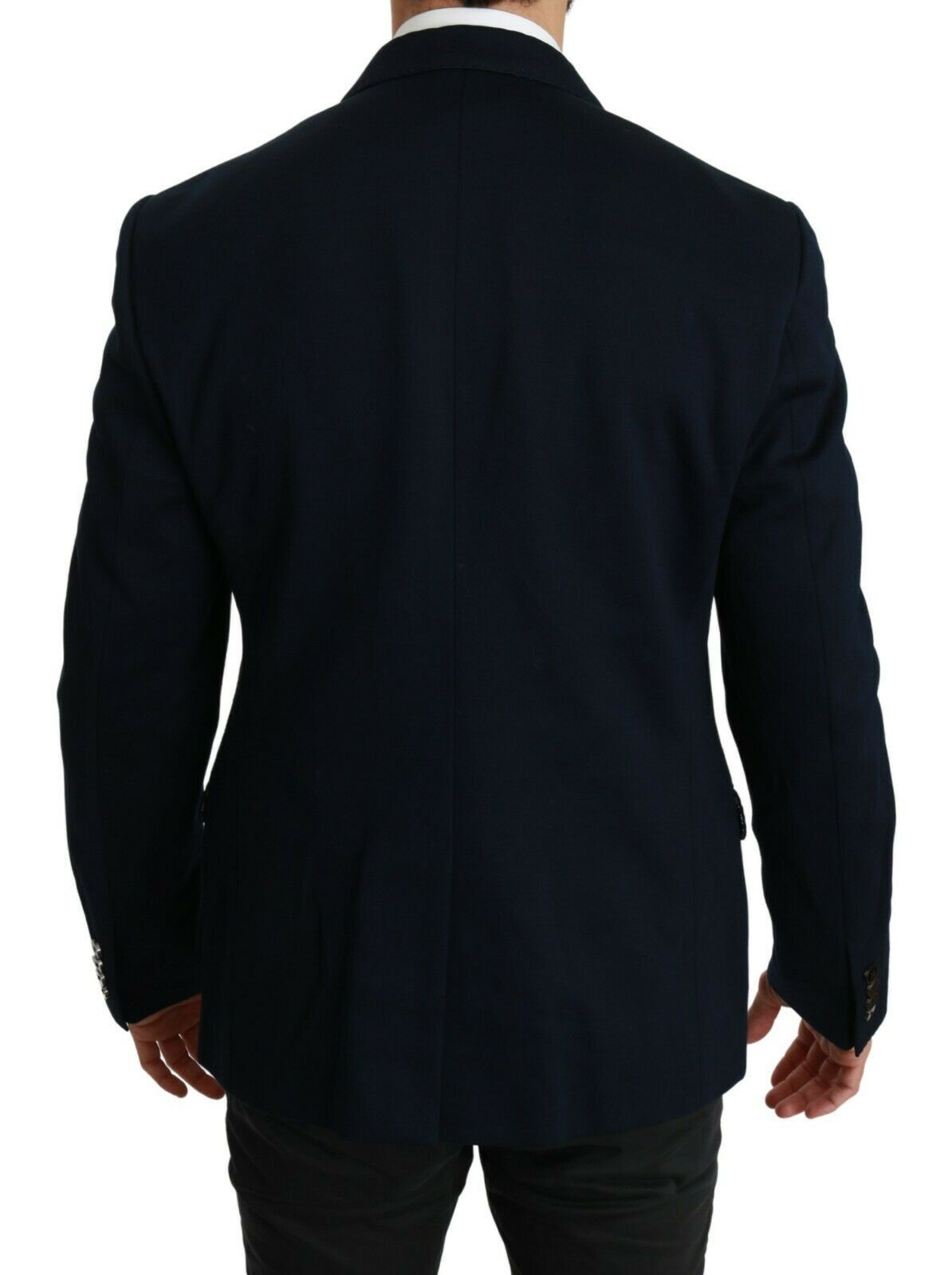 Blazer azul oscuro elegante de corte entallado para hombre
