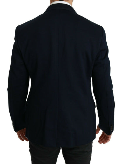 Blazer azul oscuro elegante de corte entallado para hombre
