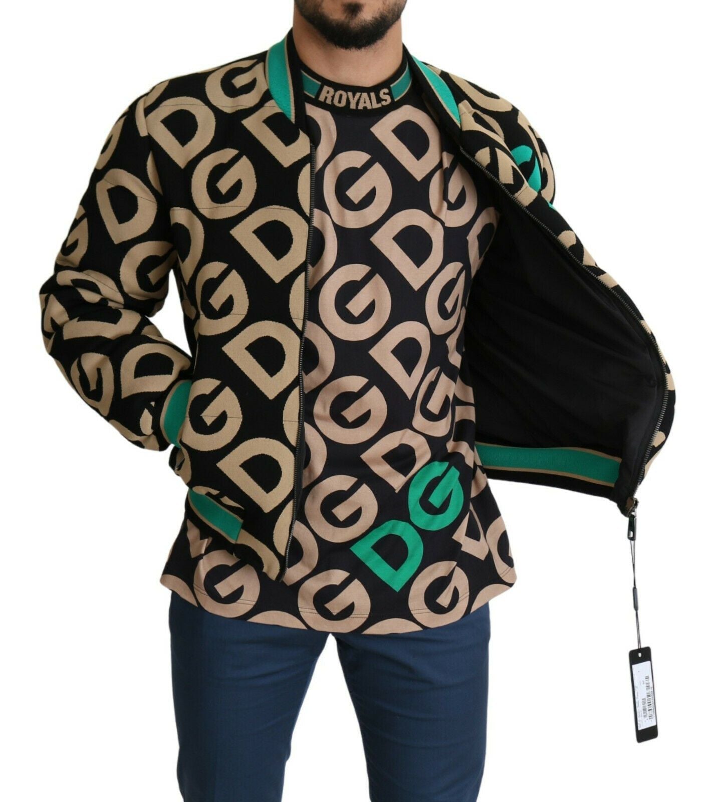 Chaqueta bomber con estampado icónico: diseño exquisito