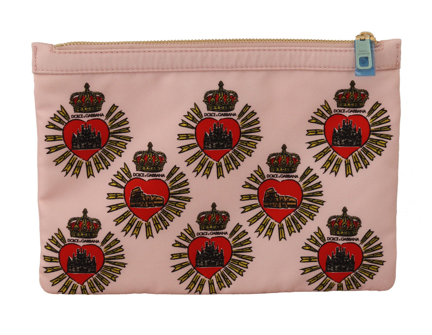 Elegante cartera de mano con forma de corazón rosa