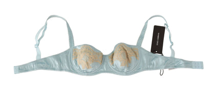 Light Blue Semi Pad Balconette Bra Underwear