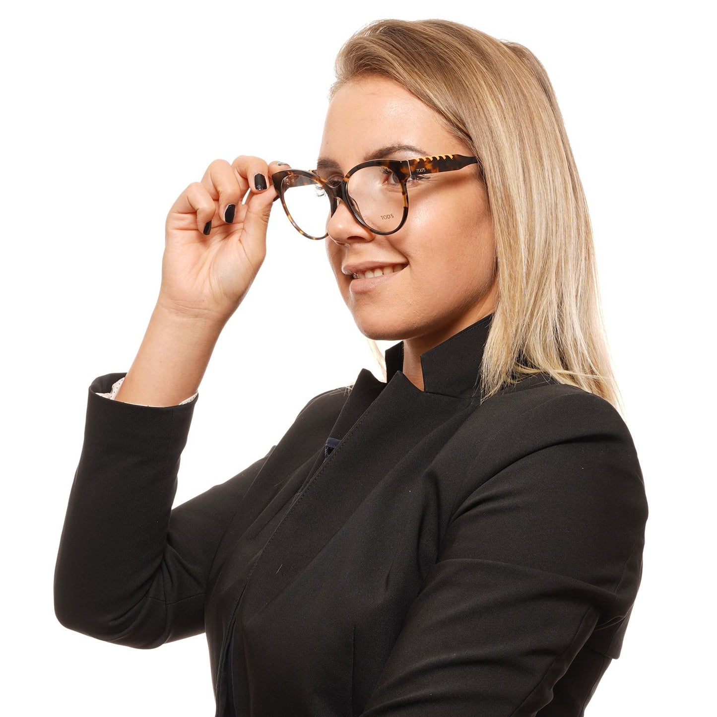 Gafas elegantes marrones redondas de montura completa para mujer