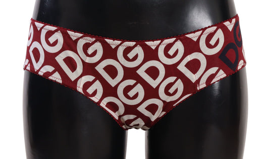 Bañador chic con logo blanco y granate