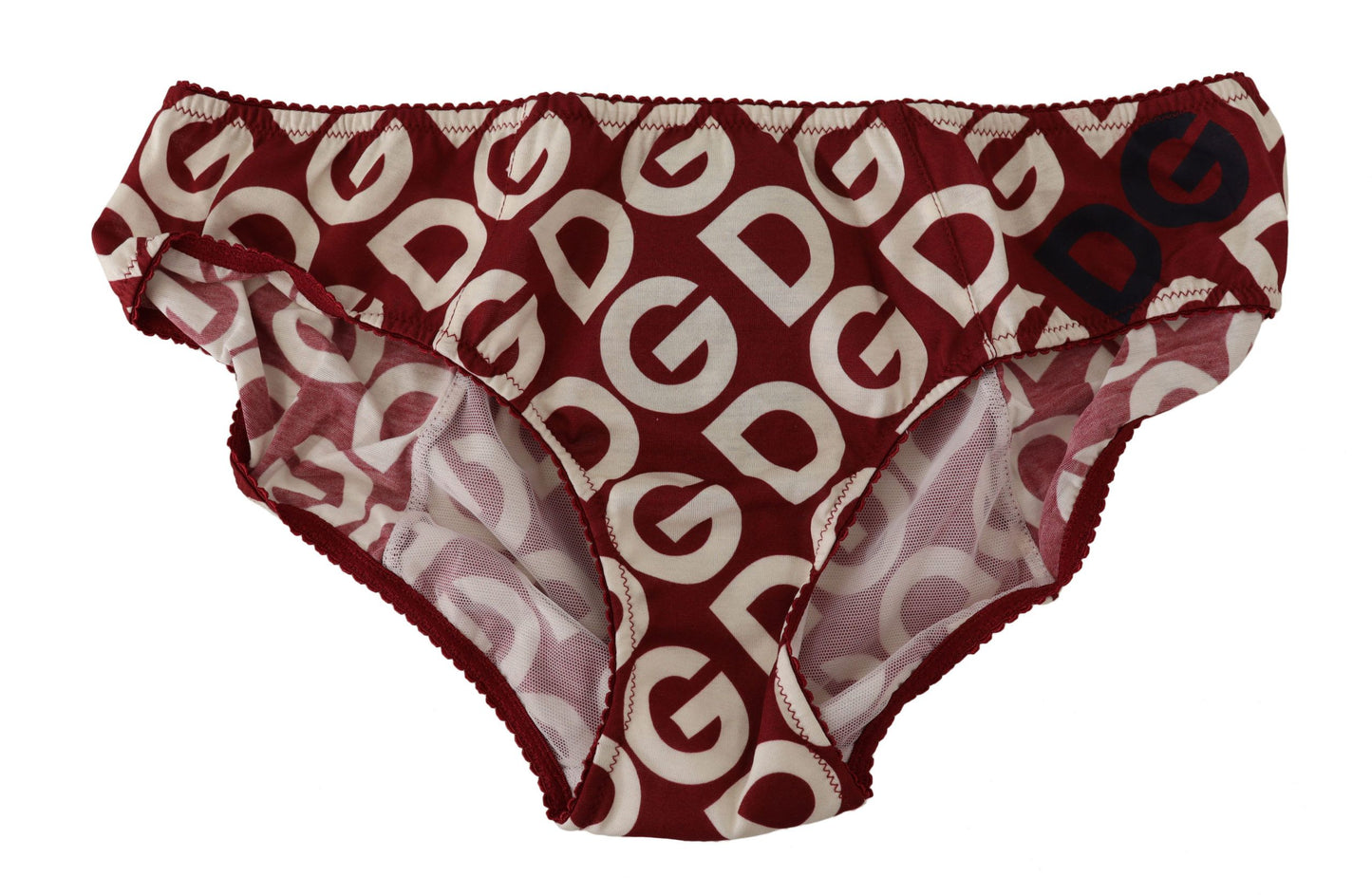 Bañador chic con logo blanco y granate