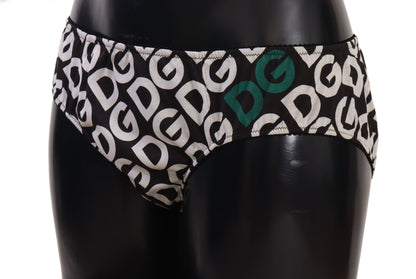 Pantalones elegantes con estampado del logotipo DG en blanco y negro