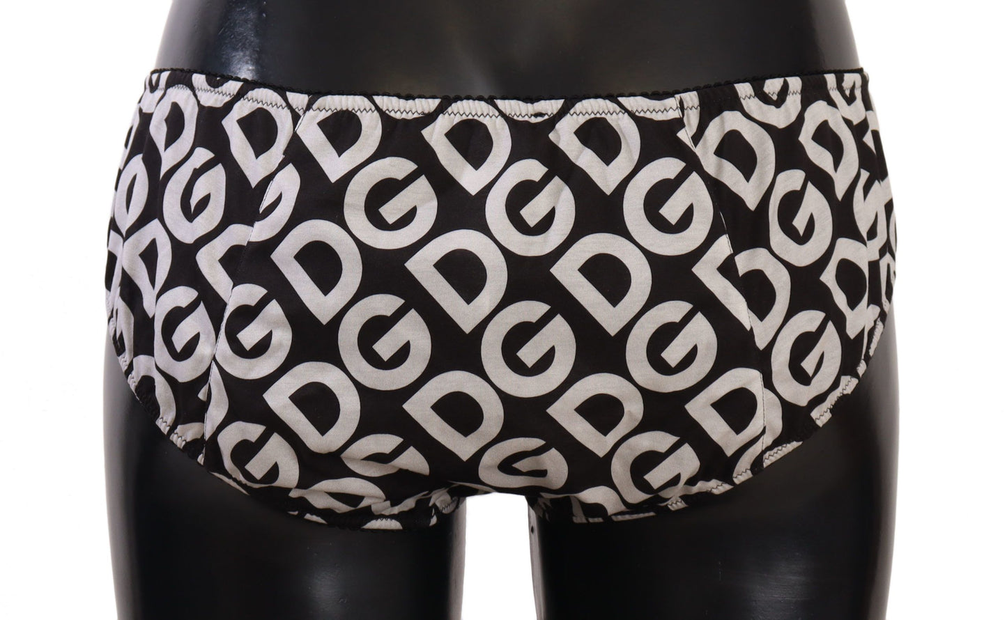 Pantalones elegantes con estampado del logotipo DG en blanco y negro
