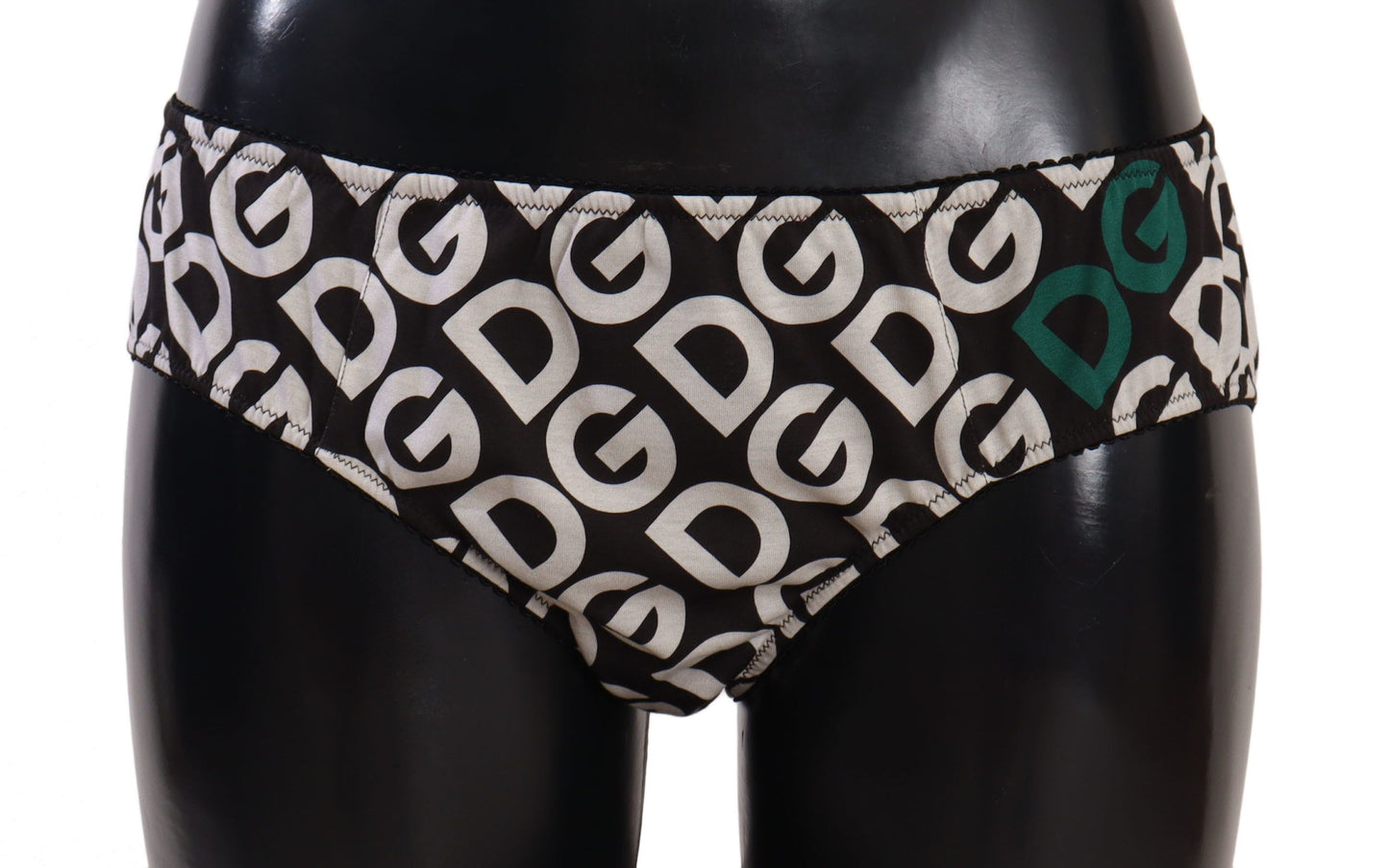 Pantalones elegantes con estampado del logotipo DG en blanco y negro