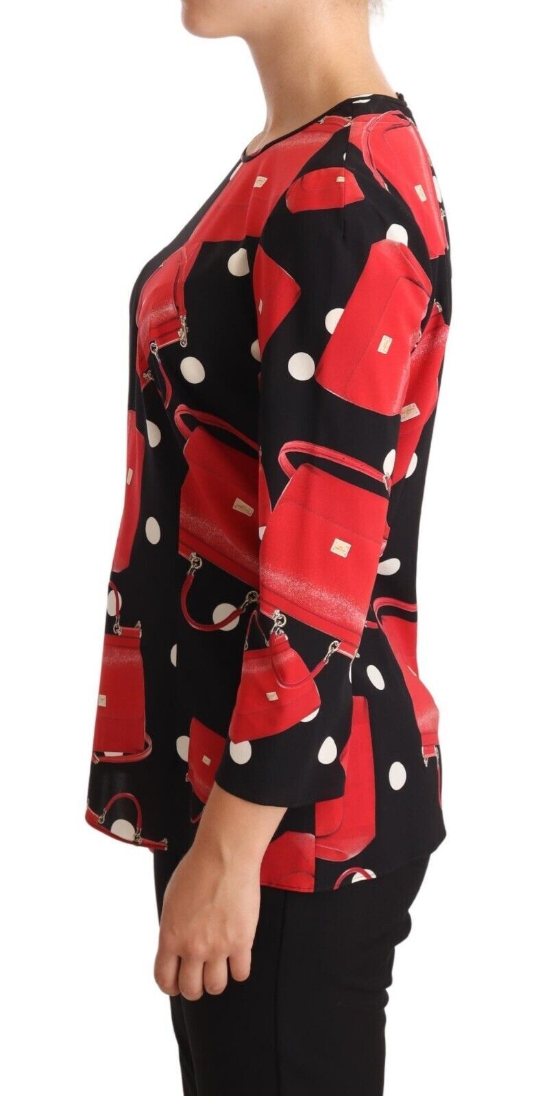 Blusa elegante con estampado de bolso Sicilia