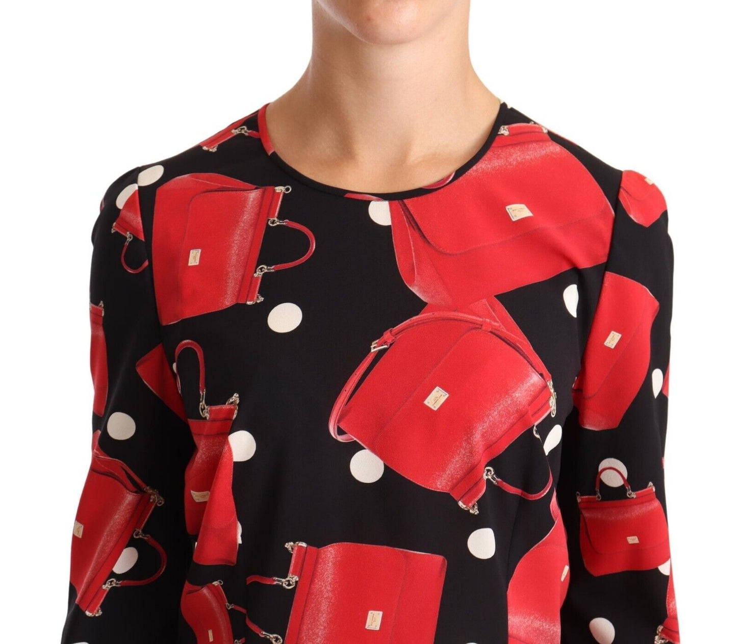 Blusa elegante con estampado de bolso Sicilia