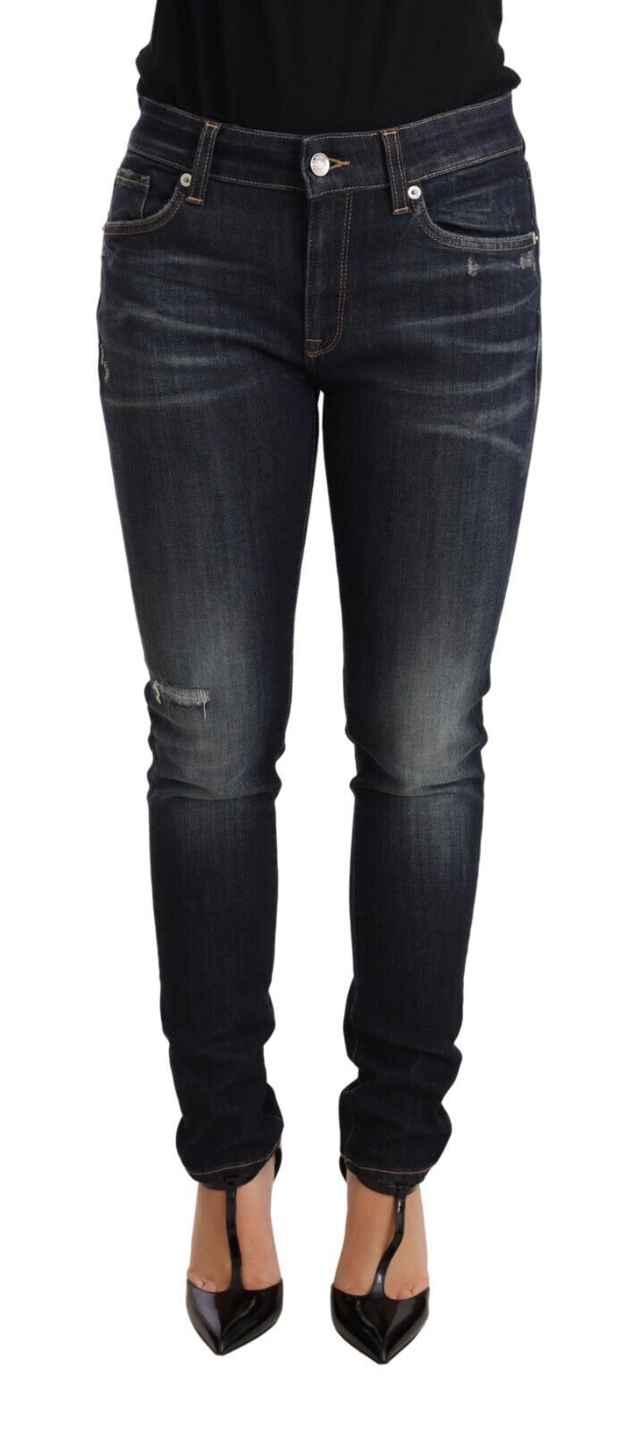 Vaqueros pitillo azules chic